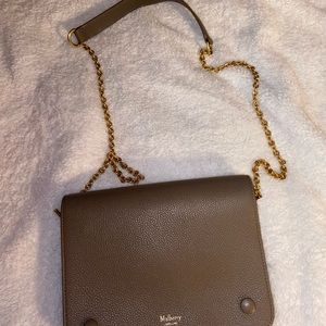 Mulberry Crossbody Small Clifton In Taupe Grained Calfskin Leather Shoulder Bag